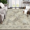 Washable Vintage Printed Rug Non Slip Low Pile Rug Retro Throw Floor Cover Foldable Indoor Carpet for Living Room Bedroom - 2 of 4