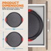 NutriChef Non-Stick Pizza Tray - with Silicone Handle, Round Steel Non-stick Pan with Perforated Holes, Premium Bakeware, Pizza Tray - 2 of 3