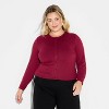 Women's Long Sleeve Roundneck Button-Down Shirt - Wild Fable™ - 2 of 4