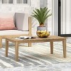 Vynxaria Patio Coffee Tables - 39.5" Light Brown Rustic Outdoor Coffee Table - 3 of 4
