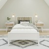 Max & Lily Scandinavian Twin Bed Frame, Solid Wood Platform Bed with Headboard - 2 of 4