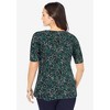 Jessica London Women's Plus Size Stretch Cotton Square Neck Tee - 3 of 4