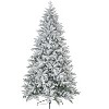 TinyhomieFestive Christmas Decor Artificial Flocked Christmas Tree with Snow Tips,Hinged Xmas Tree - 2 of 4