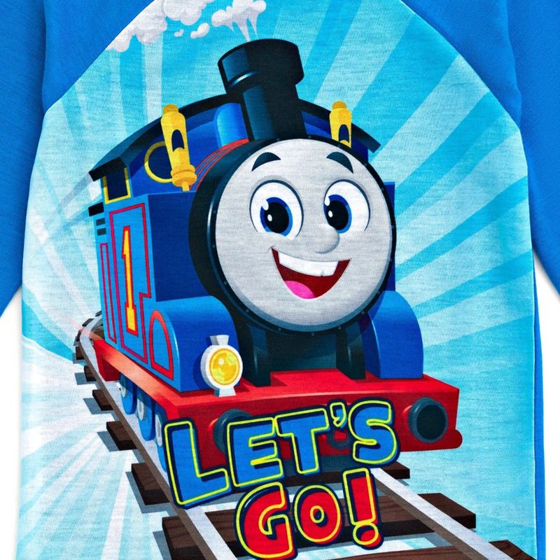 Thomas & Friends Pajama Shirt Pants and Slippers 3 Piece Sleep Set Toddler to Little Kid, 3 of 8