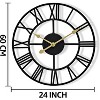 Sorbus Oversized Metal Decorative Analog Round Wall Clock - Beautifully decorate any wall space in the household - 3 of 4