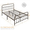 Yaheetech Iron Platform Bed Frame with High Headboard and Footboard - 3 of 4