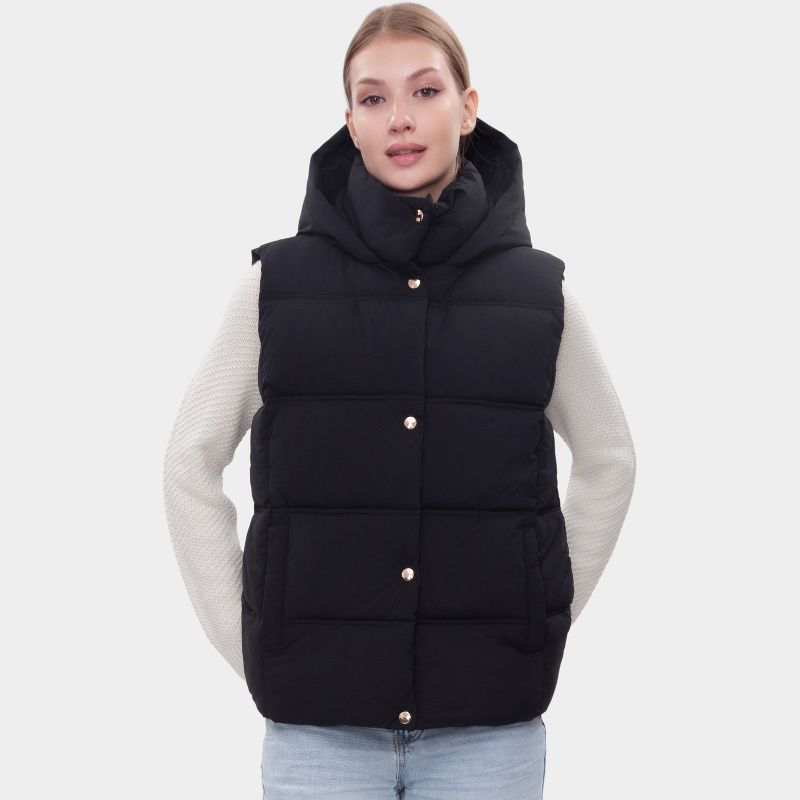 Rokka&Rolla Women's Fashion Puffer Vest-Black, size Small