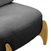 Sapphtopaz 29.92" Modern Accent Chair with Soft Teddy Upholstered Simple Reading Chair with Wood Legs Leisure Chairs for Living Room, Bedroom - 3 of 4