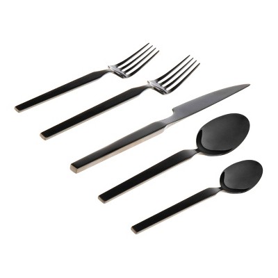 Godinger Silver Art Co Oliver Mirrored 18/10 Stainless Steel Flatware 20 Piece, Service For 4