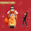 Joyfy 6 FT Thanksgiving Inflatable Turkey Pushing Cart with Built-in LEDs, Pumpkin Turkey for Indoor Outdoor Party Yard Garden, Blow Up Decoration - 3 of 4