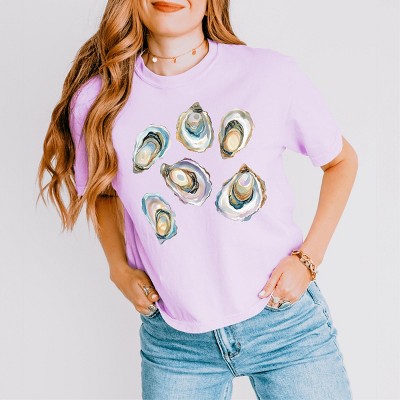Simply Sage Market Oysters Watercolor Boxy Crop Top