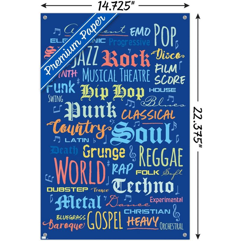 Trends International Music - Color Text Unframed Wall Poster Prints, 3 of 7
