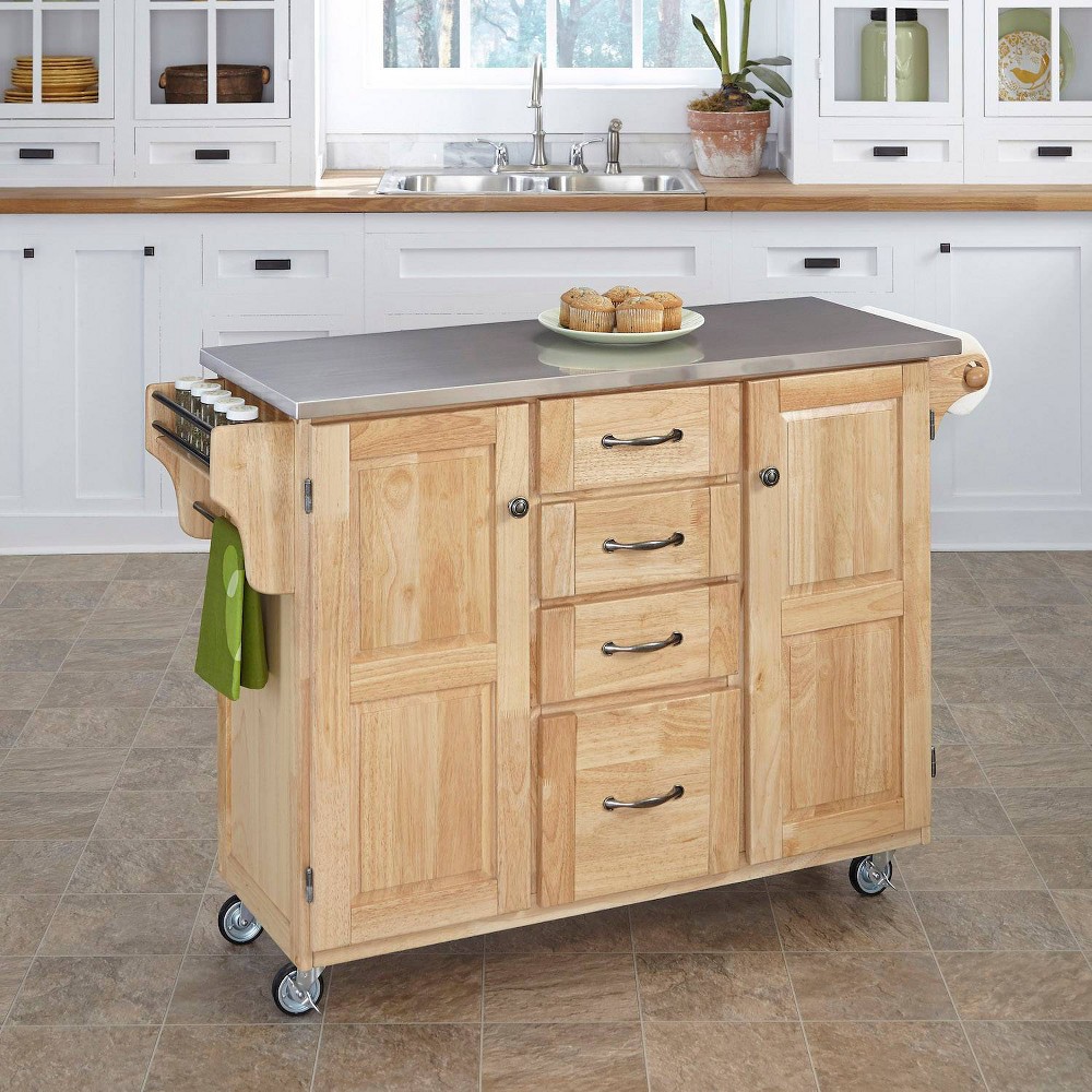 Kitchen Carts And Islands with Stainless Top  - Home Styles