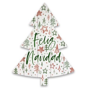 Creative Products Feliz Navidad 14 x 18.5 Tree Shaped Pallet Wood - 1 of 1