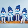Collections Etc Hand-Painted Snowman Sitter Figurines - Set of 4 2.75 X 2.5 X 8.5 - 2 of 2