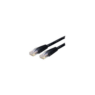 StarTech 100' Cat 6 Molded RJ-45 Male/Male Patch Cable Black (C6PATCH100BK) 