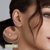 Gilded Lab-Grown Diamond 10KT White Gold & Yellow Gold Stud Earrings for Women, Round Cut, 1/5, 1/4, 1/3, 3/8, 1/2, 3/4, 1 Carat Total Weight - 3 of 4