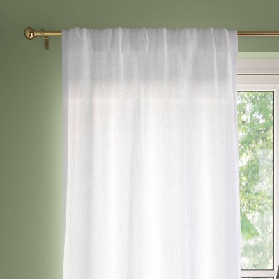 42"x84" Sheer Crinkled Gauze Matelassé Curtain Panel White - Room Essentials™