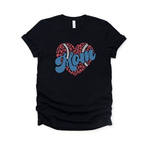 Simply Sage Market Women's Baseball Mom Heart Short Sleeve Graphic Tee - 1 of 4