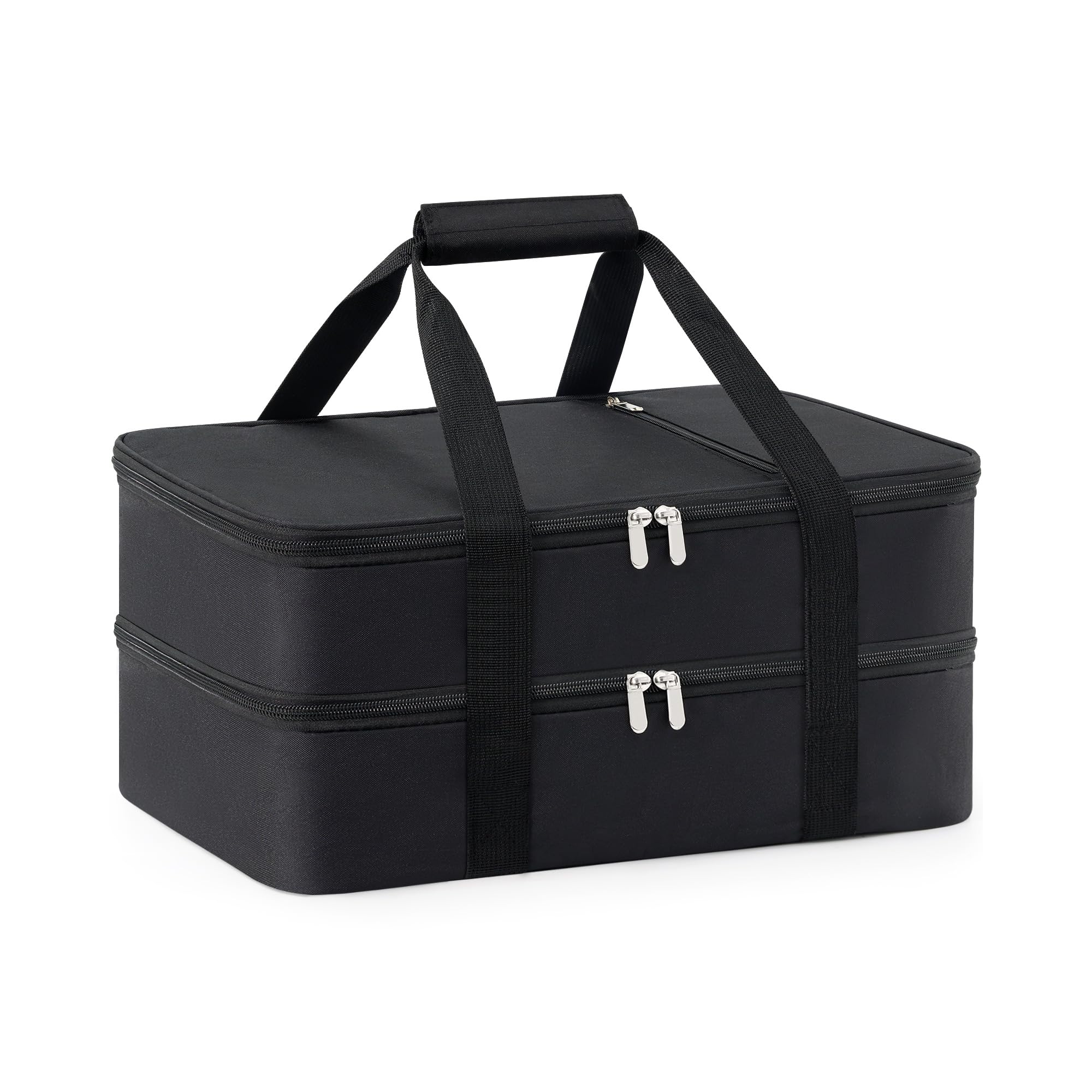 Narwey Double Insulated Casserole Carrier for Hot or Cold Food,Pie Carrier Bag Lunch Tote for Potluck Parties
