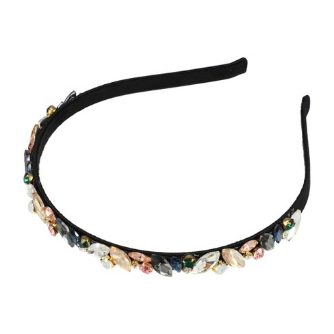 Unique Bargains Rhinestone Headband For Women Bling Padded Hairband Faux  Crystal Hair Accessories Multicolor 1.18 Inch Wide 1 Pc : Target