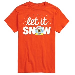 Men's - SpongeBob SquarePants - Let It Snow Christmas Short Sleeve Graphic T-Shirt - 1 of 4