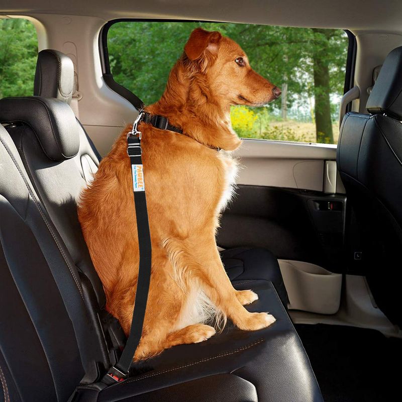 PAWBEE Dog Seat Belt for Car - 2 Pack Dog Car Harness - Adjustable Dog Seatbelt Harness - Durable Nylon Dog Seat Belt Harness - Stainless Hook & Clip, 3 of 8