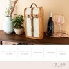 Twine Paulownia Bottle Wood Decorative Wine Box - 2 of 4