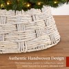 Best Choice Products 36in Basket Woven Hyacinth Christmas Tree Collar, Tree Skirt Accessory w/ Cord Cut-Out - 3 of 4