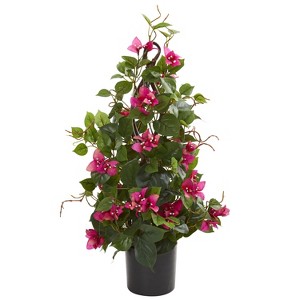 HomeStock  2 ft. Artificial Bougainvillea Tree in Pot for Indoor/Outdoor - 1 of 3