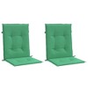vidaXL Set of 2 Garden Lowback Chair Cushions - Green - 100% Polyester Oxford Fabric - Exterior Seating Upgrade - Includes California Prop 65 Warning - 3 of 4