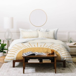 Deny Designs Moonlight Printed Sunshine Everywhere Duvet Cover and Pillow Shams Yellow - 1 of 4
