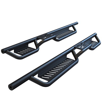 All-Steel Build Running Boards Compatible with 2007-2018 Wrangler JK Unlimited 4 Doors,6 inch Bolt-on Side Steps with Two Stairs Design