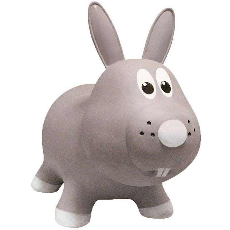 Farm Hoppers Inflatable Bouncing Grey Rabbit, 1 of 4