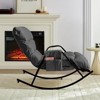 Mjkone Adjustable Widen Rocking Chair,Modern Lounge Nursery with Iron Frame - 3 of 4