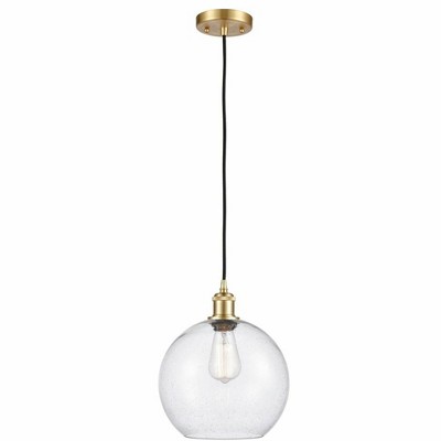 Athens - 1 Light Cord Hung Mini Pendant In Industrial Style-13 Inches Tall and 10 Inches Wide