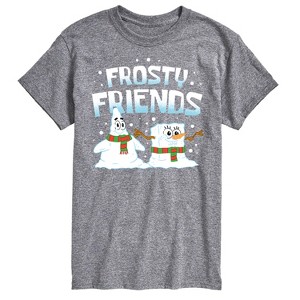 Men's - SpongeBob SquarePants - Frosty Friends Patrick and Spongebob Short Sleeve Graphic T-Shirt - 1 of 4