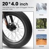 ORRD 20 Inch Fat Tire Mountain Bike, Shimano 7 Speed, Dual Disc Brake, Front Suspension, High-Carbon Steel Frame，Grey - 3 of 4