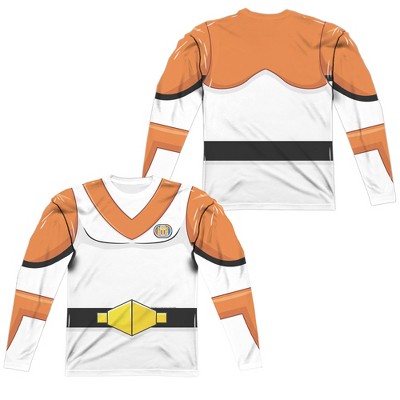 Men's Voltron Hunk Costume Front Back Print Long Sleeve Costume T-Shirt