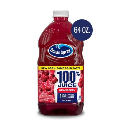 Ocean Spray 100% Juice Cranberry Blend – 64 fl oz Bottle