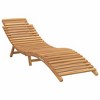 Sun Lounger Folding Brown 184 x 55 x 59 cm Solid Teak Wood vidaXL - 2 of 4