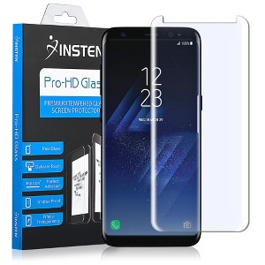 Full Coverage Tempered Glass, 3D Curved Clear Screen Protector, Anti-Fingerprint - Compatible with Galaxy S8 5.8" - 1 of 4