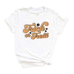 Simply Sage Market Women's Trick Or Treat Flowers Short Sleeve Graphic Tee - 1 of 1