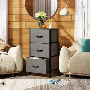 Dresser with 3 Drawers, Fabric Nightstand, Organizer Storage Dresser for Bedroom, Hallway, Entryway, Closets - 1 of 4