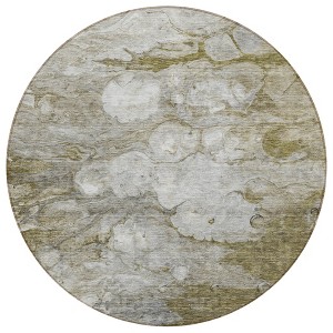 Brown Taupe And Ivory Abstract Washable Indoor Outdoor Area Rug - 1 of 4
