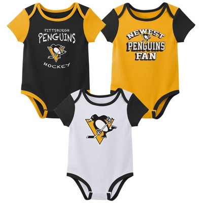 Image of NHL Pittsburgh Penguins Infant Boys' 3pk Bodysuit - 3-6M