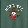 Women's - Peanuts - Snoopy Scarecrow Hay There Lightweight French Terry Wide Neck Long Sleeve Shirt - 2 of 4