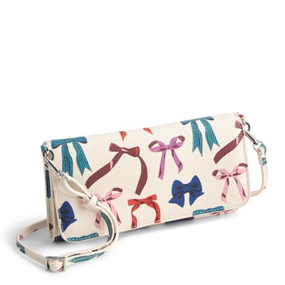 Vera Bradley Women's Outlet Faux Leather Wallet Crossbody Bag