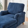 37.4" Chenille Mid-Century Oversized Sleeper Chaise Lounger - 2 of 4