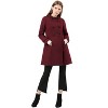INSPIRE CHIC Women's Stand Collar Double Breasted Slant Pockets Trendy Outwear Winter Coat - 3 of 4